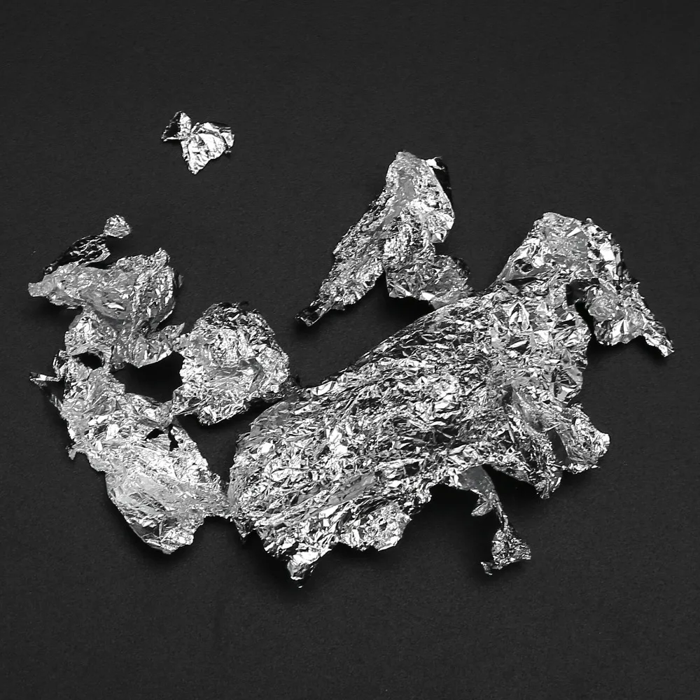 2pcs Versatile Silver Foil Flakes Fine Flakes Foil Silver Flakes Not Edible Silver Leaf Flakes Baking Projects