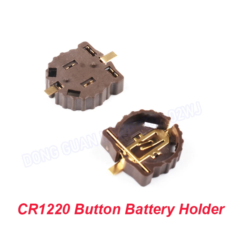 

1 шт. CR1220 кнопочный держатель аккумулятора CR1225 держатель аккумулятора SMD 1220 1225 позолоченные контакты