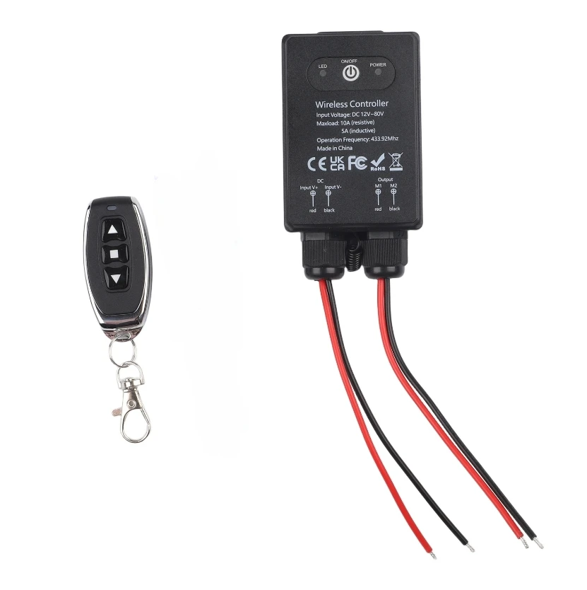Wireless Remote Control Relay Switch 12V 30A IP65 Waterproof For Fan Light Pump DC 8-80V Long Range Controller Electrical Equipm