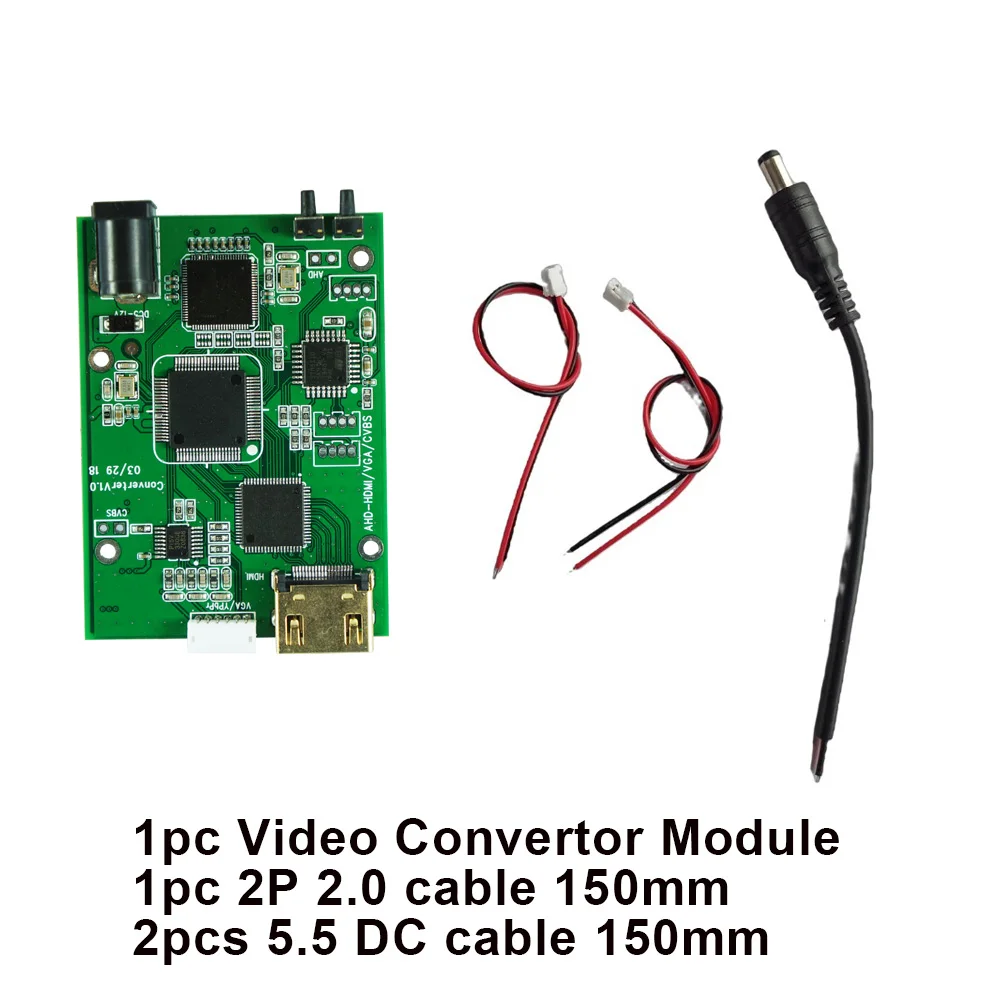AHD TVI CVI CVBS to HDMI VGA CVBS Video Convertor 4 in 1 HD 1080P Video Signal Converter Module model