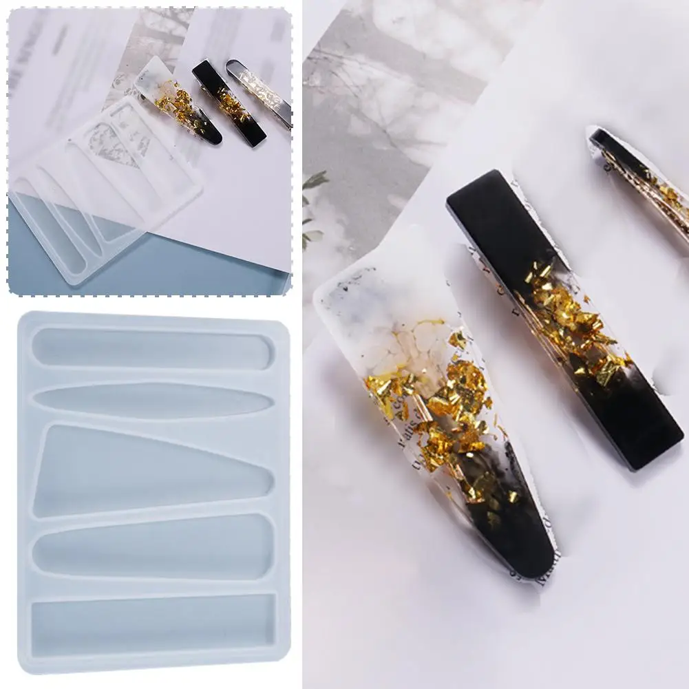 Rectangle Shape Silicone Diy Hair Card Patch Drip Mold Resin Molds Concrete Cement Plaster Decor Handmade Concrete Casting I5o4