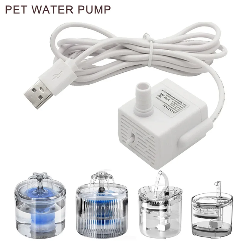 Bomba de água Pet Cat Water Fountain Anti-seco Motor ardente Substituição para Cat Flores Drinking Bowl Water Dispenser Pet produtos