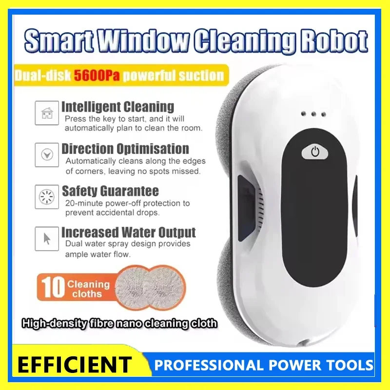 

Ultra-Thin Intelligent Window Cleaning Robot Automatic Two-Way Water Spray Fully Autonomous Home Cleaner