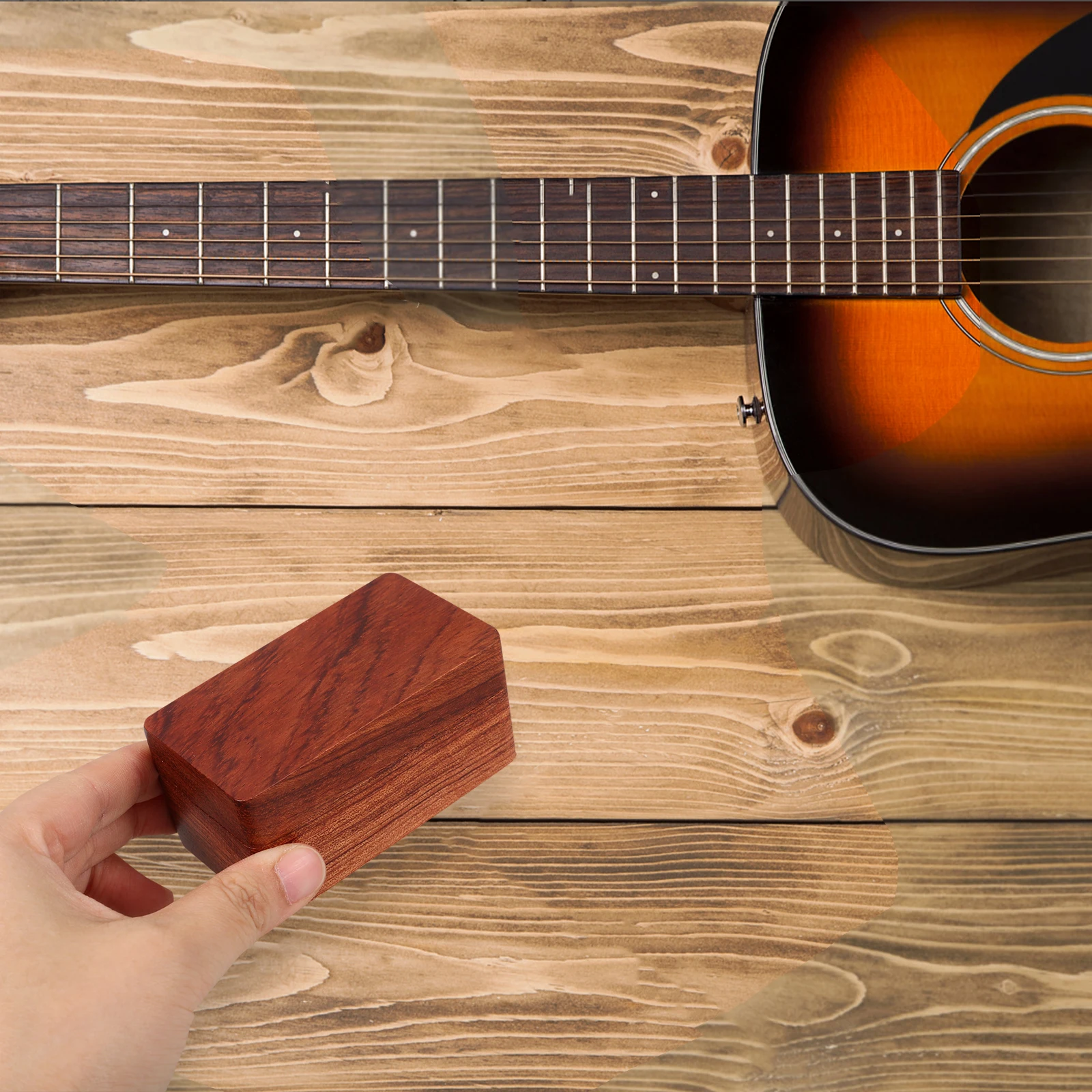 

Wooden Guitar Plectrum Organizer Picks Holder Accessories Rosewood Display Case