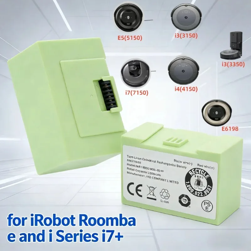 

14.4V 3500mAh for iRobot Roomba robotic vacuum cleaner battery i7 i3 e6 series universal suitable for models such as 6198 3150
