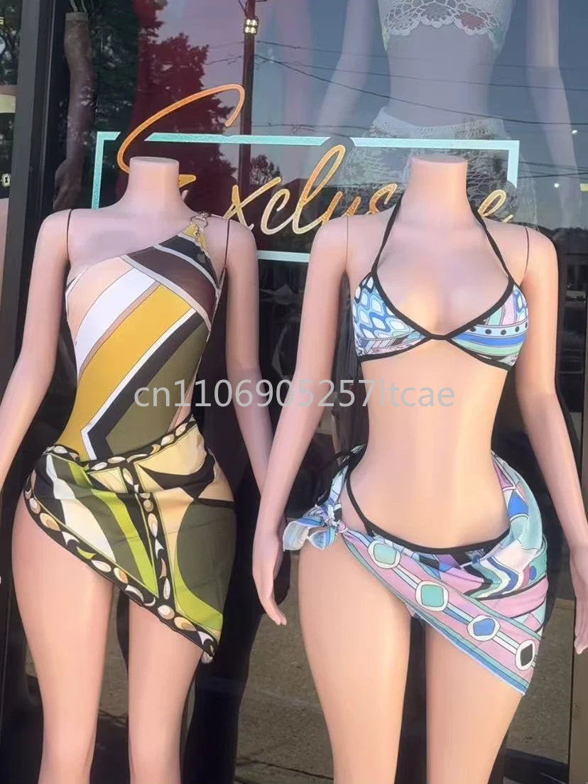 

Women's Scarf Bikini Sets Letter Signature Logo Scarf Swimsuits