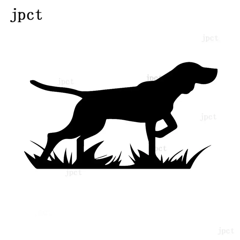 CTCM 16x8.9cm Beagle pointer pointing point window tailgate Black / silver c24-1279 waterproof Vinyl Car Sticker