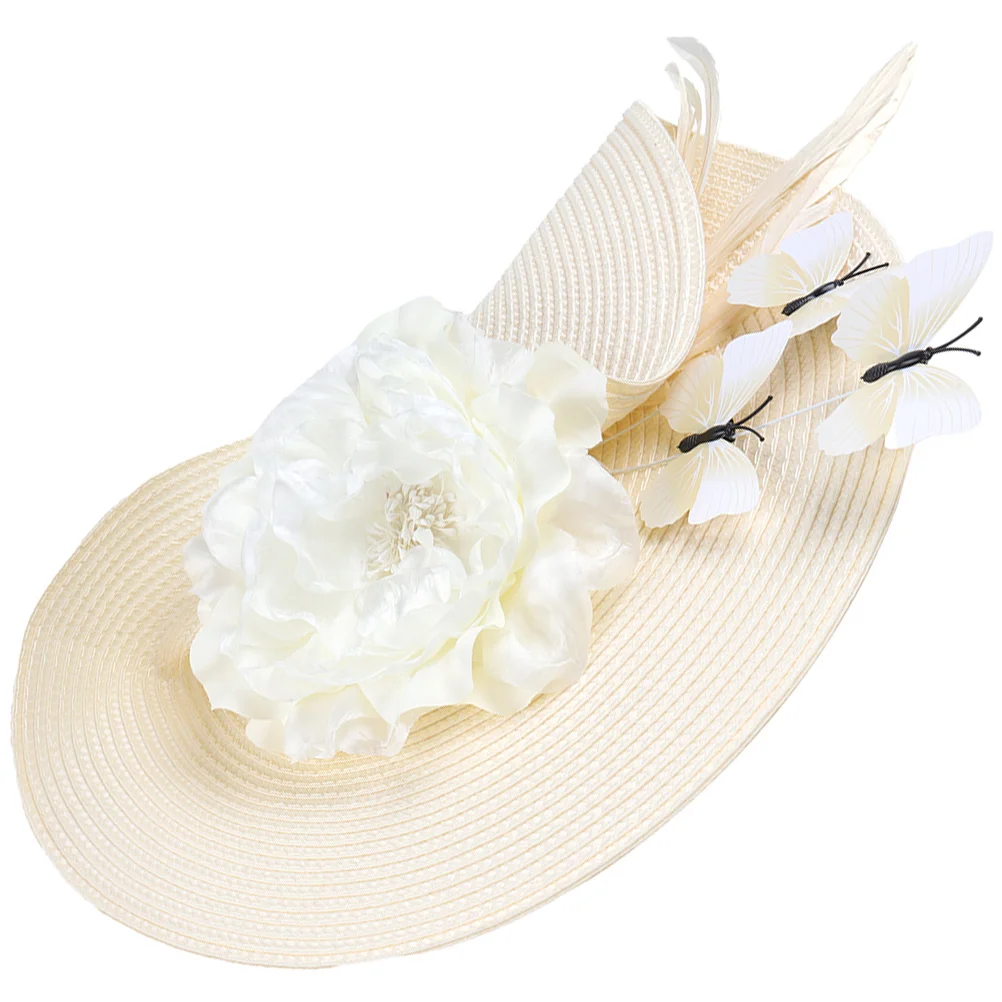 

Butterfly Headpiece Fascinator Women Headdress Wedding Banquet Hair Accessories Tea Party Hat Lightweight Comfortable
