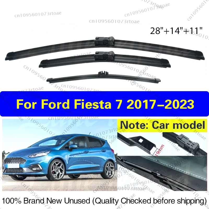 

Wiper Front Rear Wiper Blades Set For Ford Fiesta 7 2017 - 2023 2022 2021 2020 Windshield Windscreen Window Brushes 28"+14"+11"