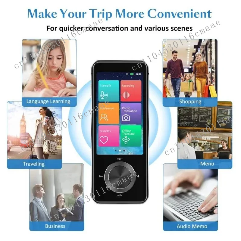 M9 Translator Device 137 Languages Intelligent Translator Real-time Voice Recording Text Translate Machine Supports 16 Offline