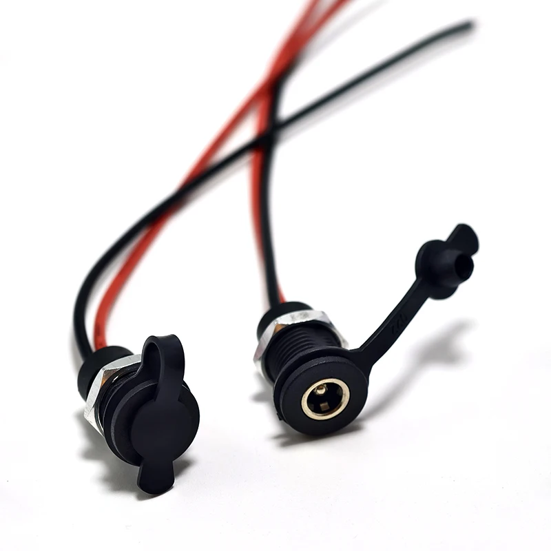 1-10PC 5.5*2.1/2.5mm DC Power Socket Threaded Female Connector Adapter Suitable for Lithium Electric Vehicle Batteries Connector