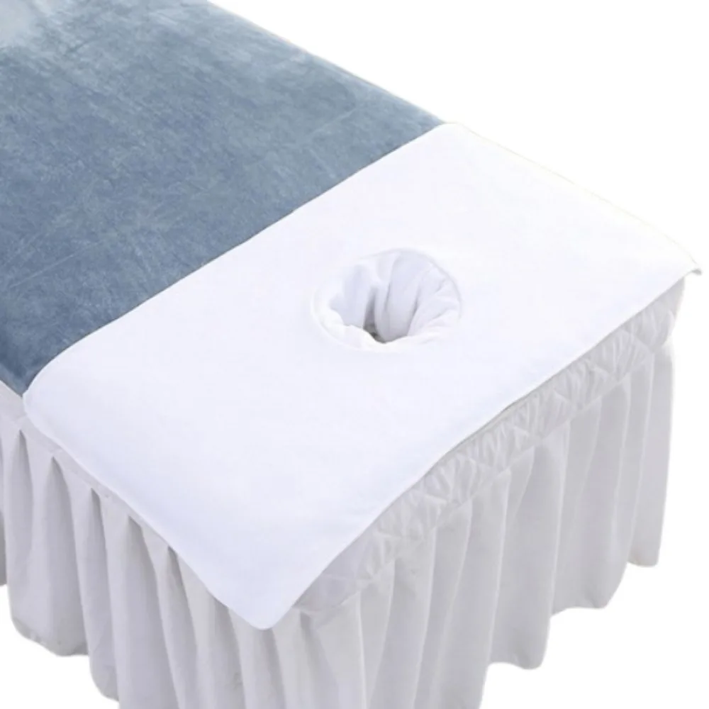 

Multifunctional Thickened Massage Face Towel Soft Breathable SPA Massage Towel with Hole Comfortable Headrest Pads Personal Care