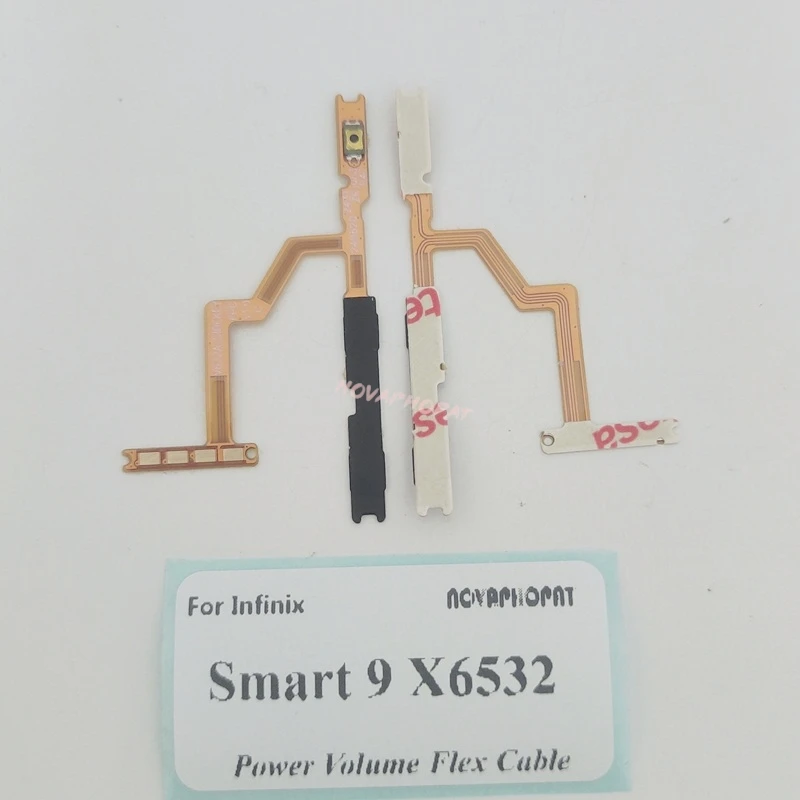 For Infinix Smart 9 X6532 / 9 HD X6532C Fingerprint Flex Power On Off Switch Home Unlock Key Button Sensor Volume Flex Cable