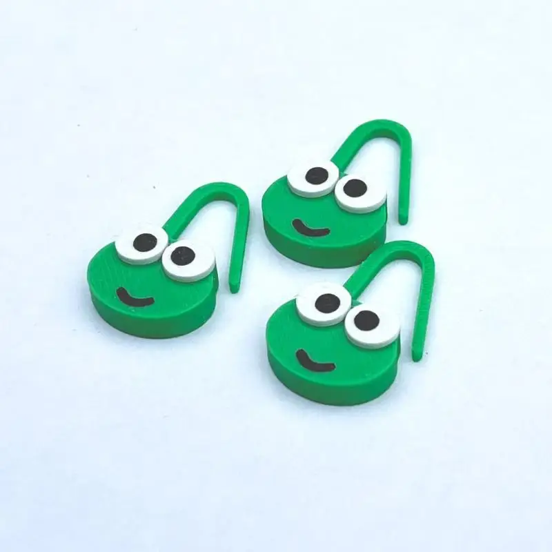 Verriegelbare Häkelmarkierer 10/20 Stück Kawaii Cartoon Frosch Niedliche Rutschfeste Clips für Strick- und DIY-Nähprojekte – Detail 6