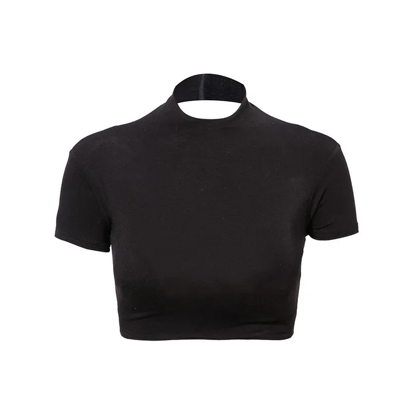 2025 재즈 댄서 드레스 노출 된 배꼽이있는 성인 반팔 탑 라틴 댄스 슈트 속옷이있는 연습 유니폼 라틴 댄스 슈트