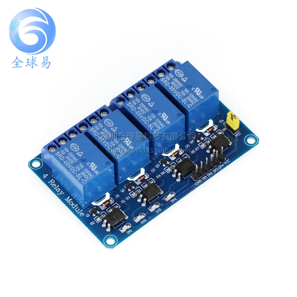 

Equipped with optocoupler 4-channel relay module relay control board with indicator light relay output