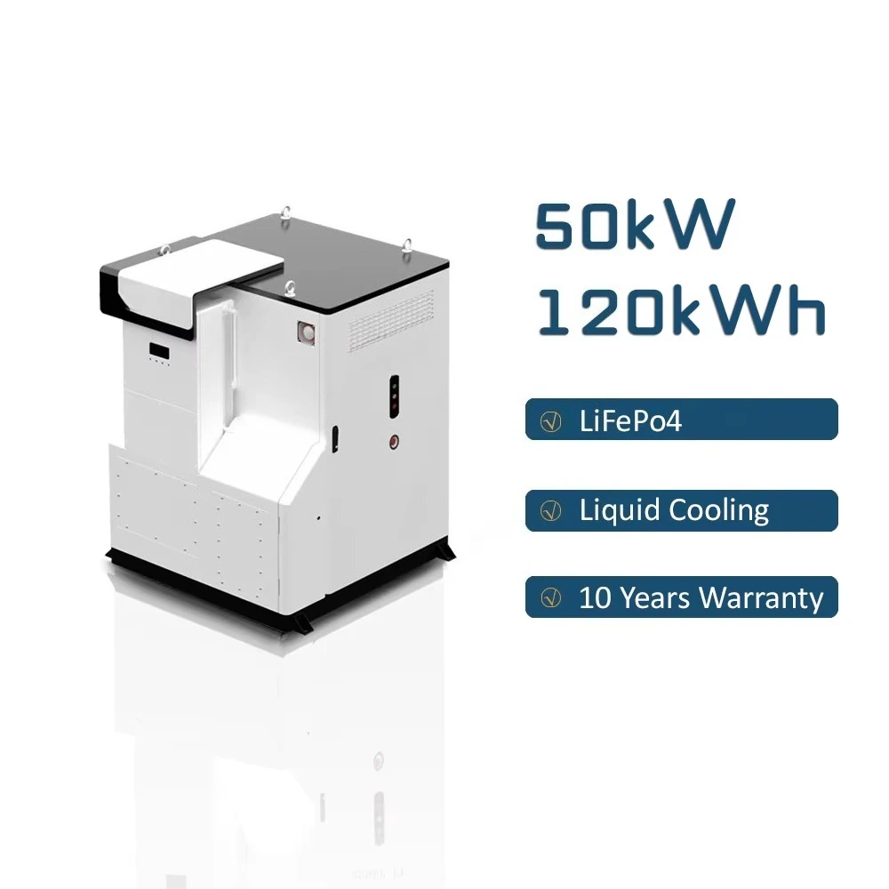 Renepoly 50kW 120kWh LiFePO4 Liquid Cooling Energy Storage Cabinet Emergency Backup Power System for off Grid/On Grid Microgrid