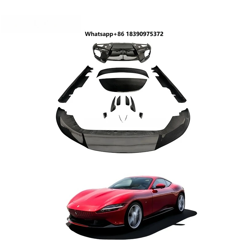High Performance 100% Fitment Dry Carbon Fiber Polished Finish Customizable Color Easy Installation Body Kit Set AeroKit for