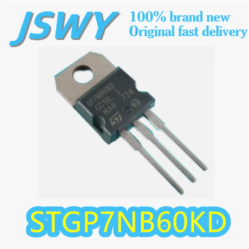 

(10/50 pieces) STGP7NB60KD Genuine Silkscreen: GP7NB60K Package: TO-220 IGBT Transistor 600V/16A Electronics In Stock