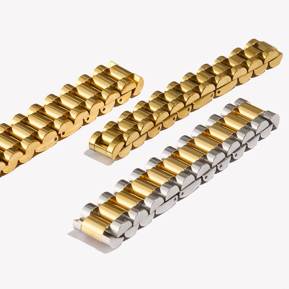 E.B.Belle 2025 צמידי מפרקים נשלפים מצופי זהב מפלדת אל-חלד חדשים לנשים וגברים צמידי עטיפת זהב