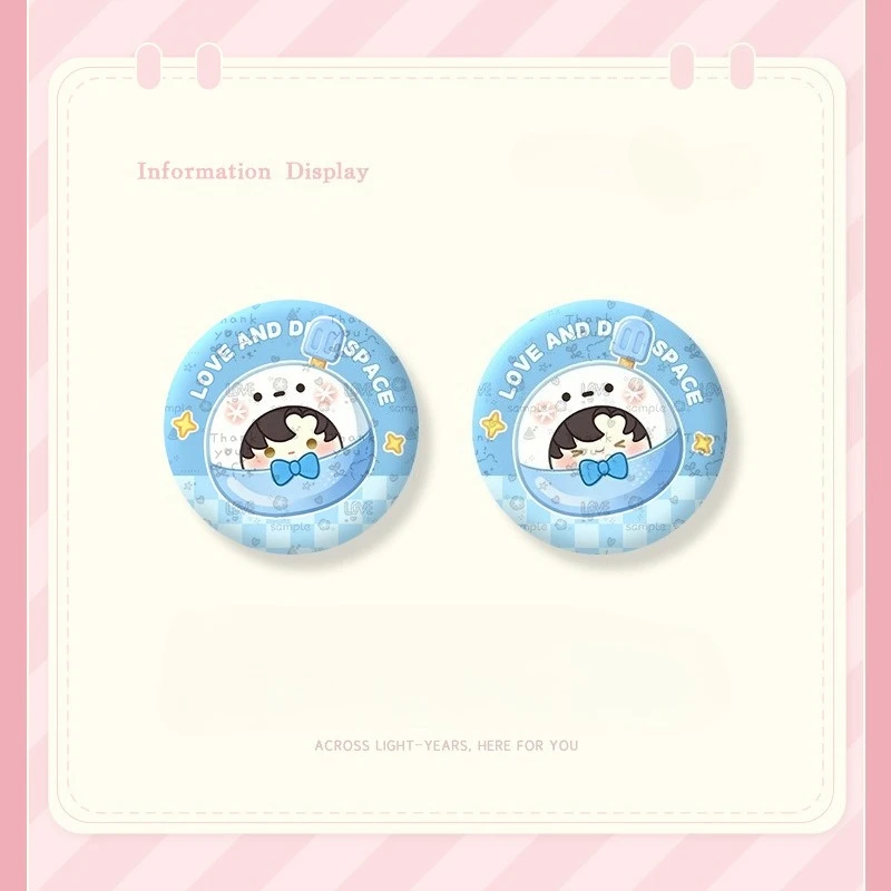 2Pcs/Set Game Love and DeepSpace Mini Character Brooch Sylus Rafayel Zayne Xavier Caleb Q-version Cute Pins Collect Cosplay Gift