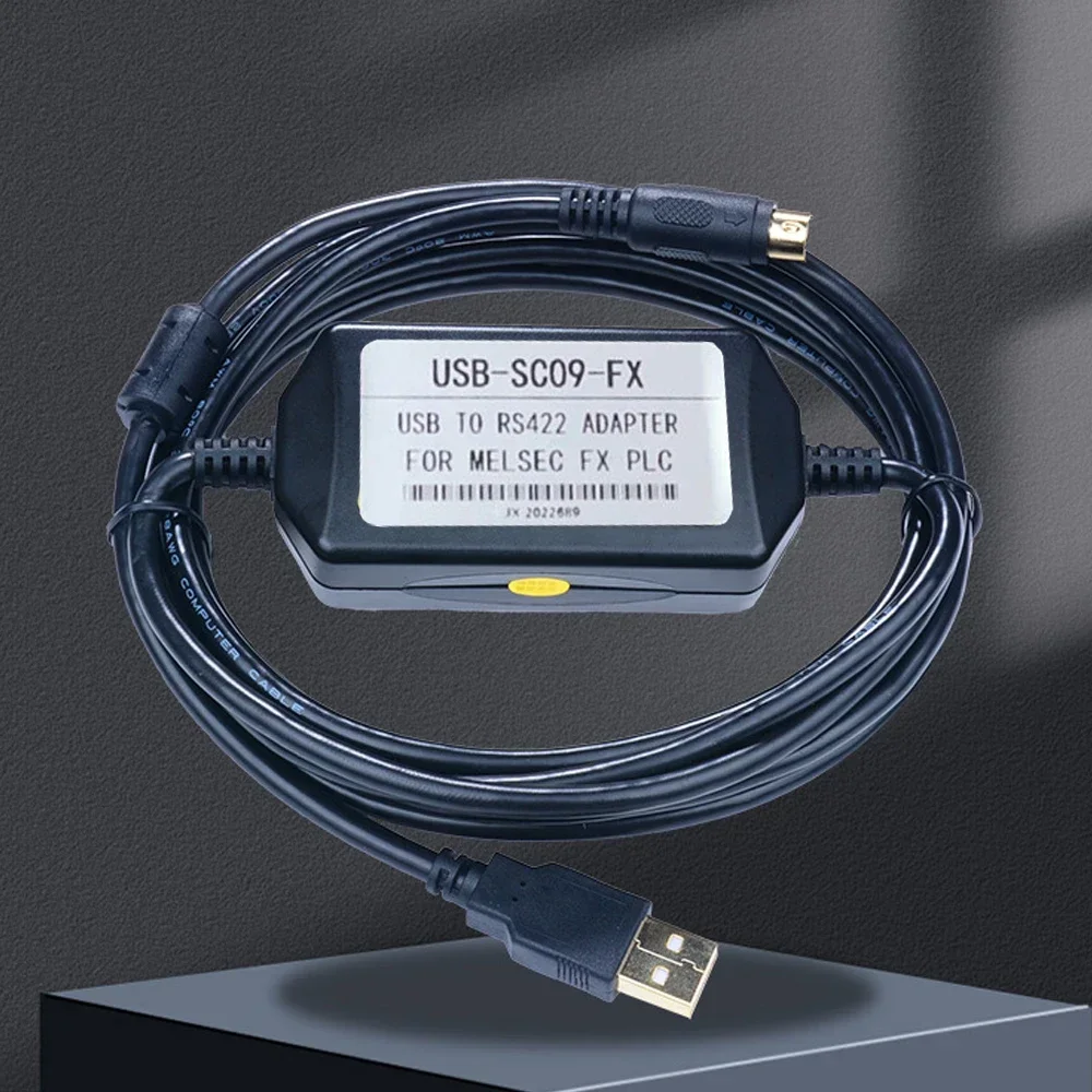 Cabo de Programação Usb para Rs422 para Mitsubishi Hcfa Wecon Plc Fx3u Fx3g Fx2n Fx0n Fx0s Fx1n Fx1s Hca1p Hca2p Hca8p Lx3v Lx5v