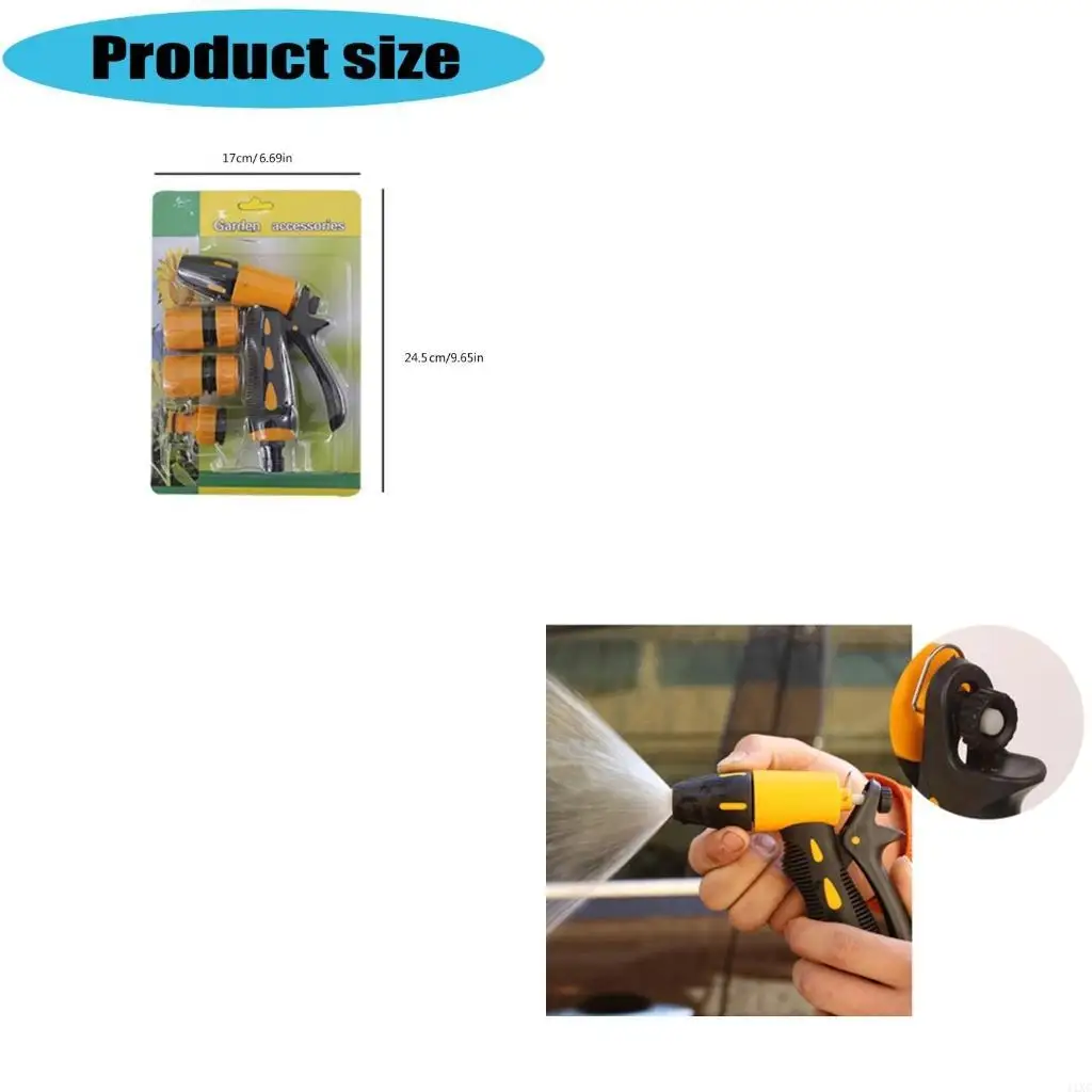 4 Pcs Portable Water Guns High-Pressure Car Wash Guns Adjustable Cleaning Car Wash Machine Garden Watering Guns 