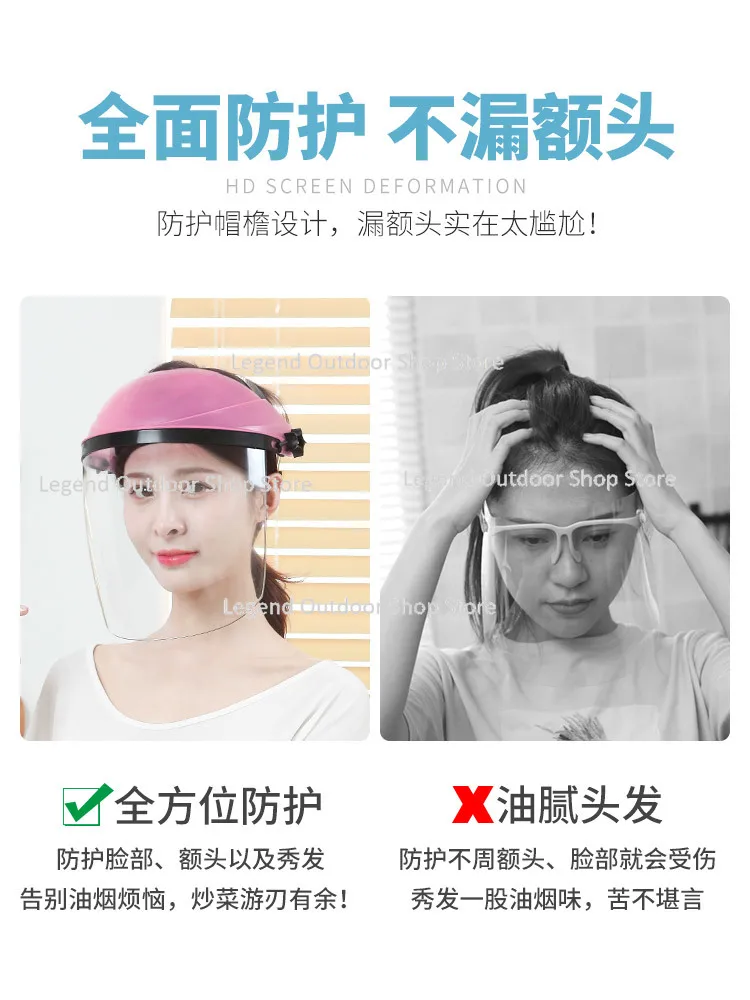 Cooking Mask Anti-oil Splash Special Anti-oil Fume Protective Cover Full Oil Block Kitchen Women's Mask Face Protection