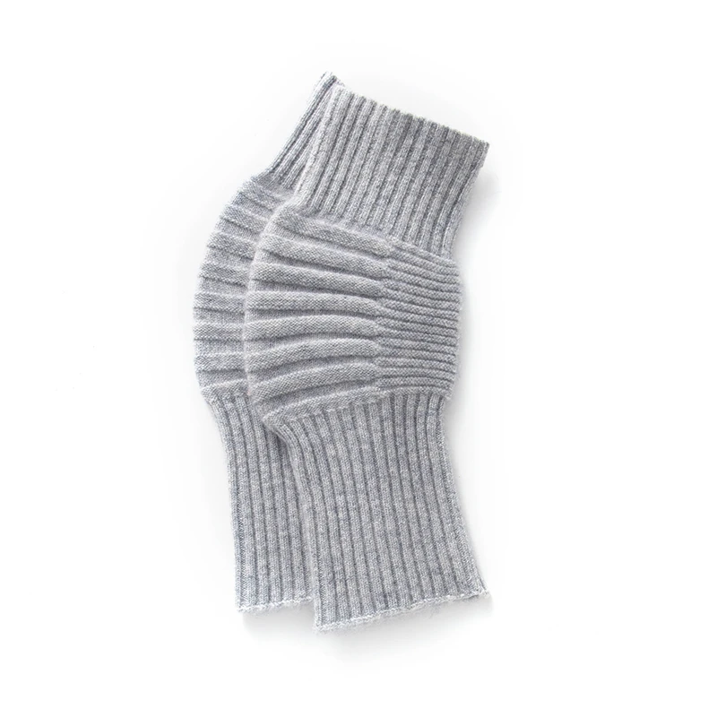 여성용 100% 캐시미어 무릎 보호대 니트 레그 워머 패셔너블하고 따뜻한 가을 겨울 무릎 커버