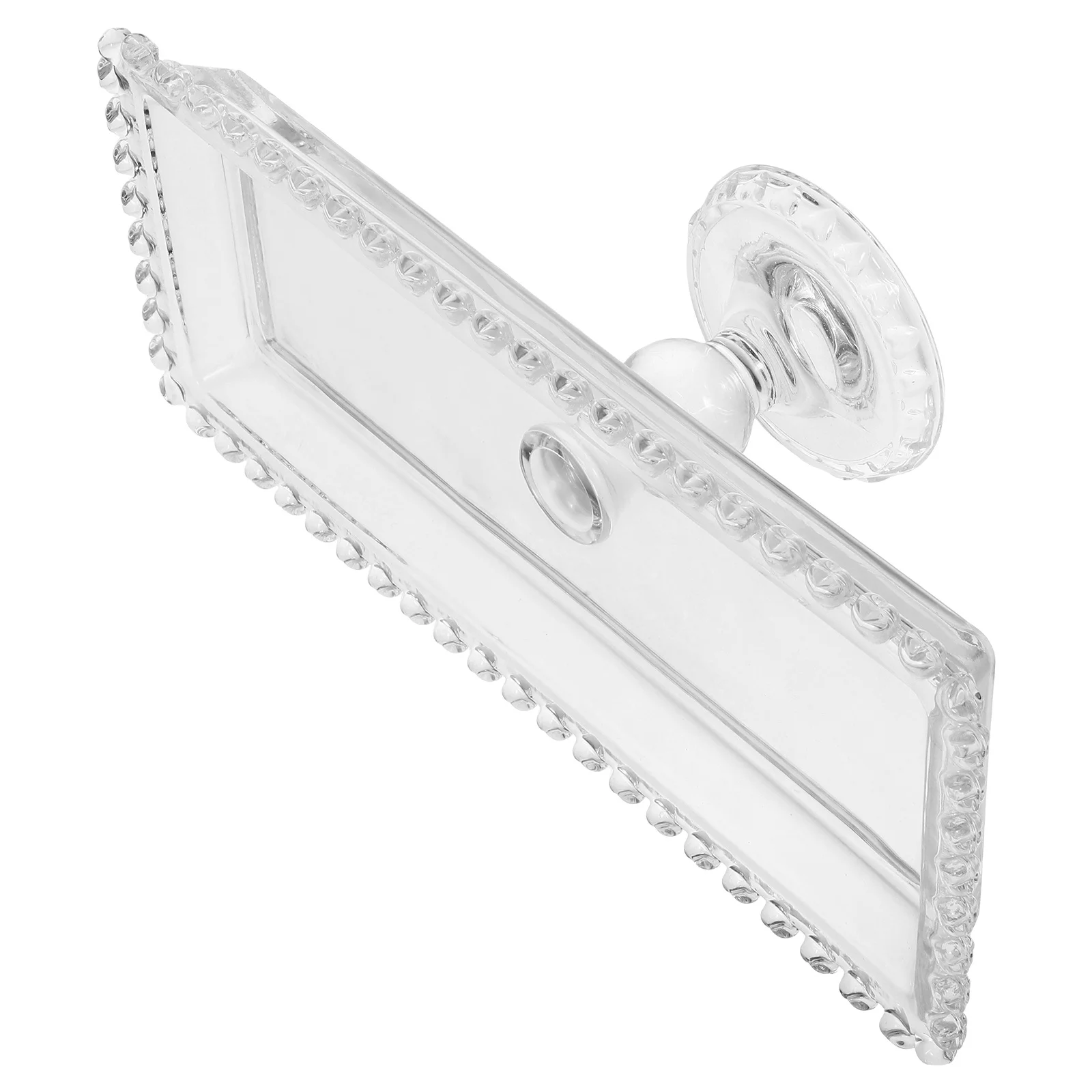 

1Pcs Fruit Tray Crystal Glass Modern Style Decorative Storage Plate Snack Serving Dessert Tray for Home Fruits Plate