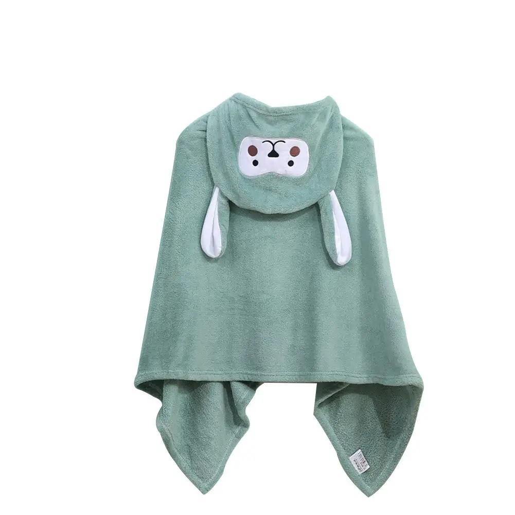 Cartoon Animal Baby Bath Towels Soft Hooded Cape Cloak Absorbent Baby Hooded Bathrobe Warm Sleeping Swaddle Wrap For Childr C7M2