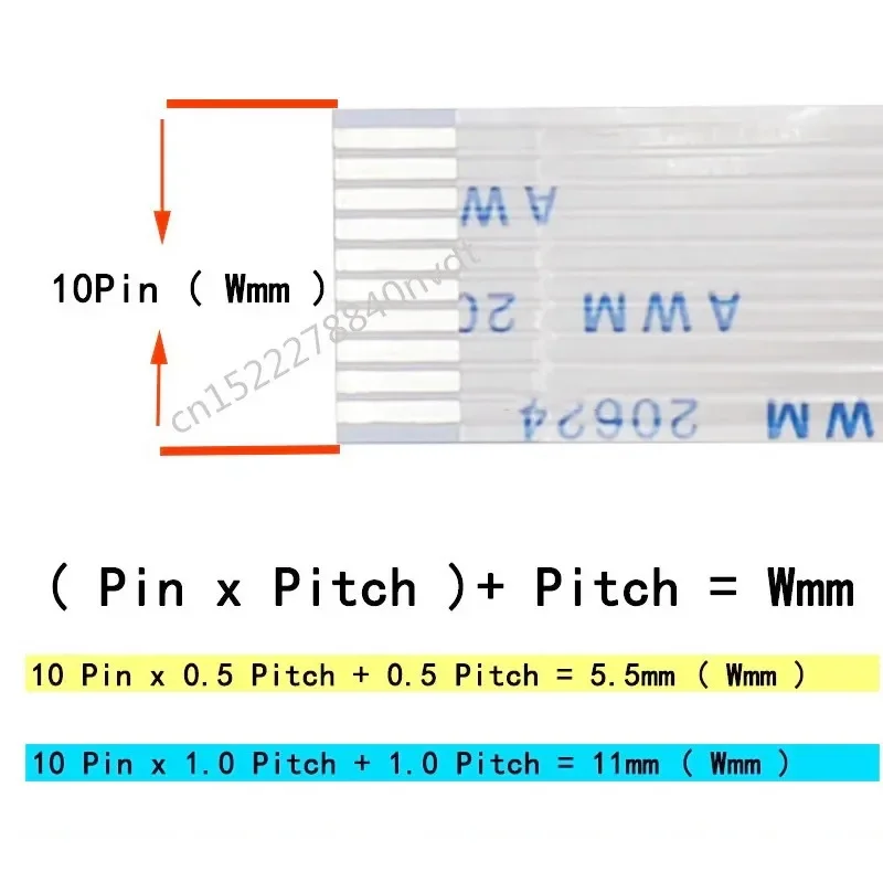 10 قطعة FFC 4Pin 5/6/7/8/9/10 دبوس FFC FPC AWM 20624 80C 60V VW-1 0.5 مللي متر 1 مللي متر الملعب شقة مرنة كابل 5/10/15/20/25/30/40 سنتيمتر