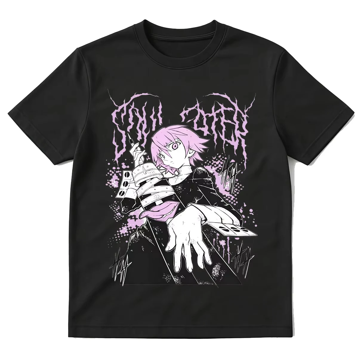 Soul Eater Crona Anime T Shirts Men's Women Clothing Fashion Harajuku Oversized T-shirt 100% Cotton Short Summer Streetwear Tee