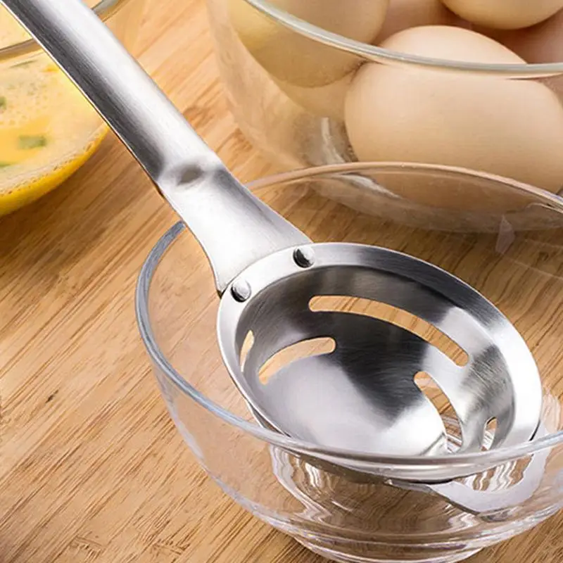 Egg Separators For Yolk Egg Strainer Stainless Steel Egg Yolk White Filter Hangable Egg Splitter Tool Egg Extractor For Baking