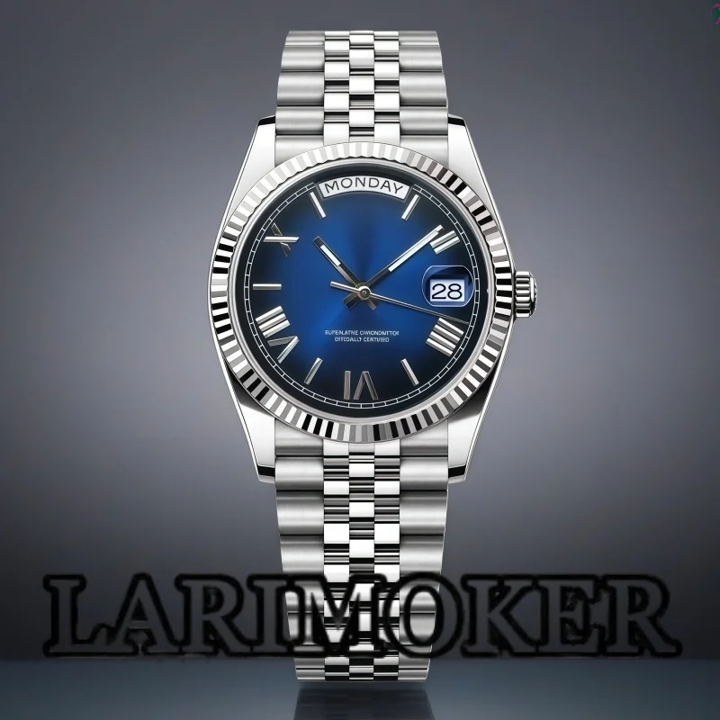 

LARIMOKER Men's Automatic Watch 36mm 39mm Miyota 8285 Movement Stainless Steel Sapphire Crystal Roman Numeral Dial