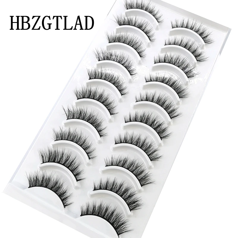 NEU 10 Paar Flauschige Künstliche Nerz-Wimpern Natürliche Lange Falsche Wimpernverlängerung Handgefertigte Volumen 3D Wimpern Make-up Faux Cils Cilios – Detail 10