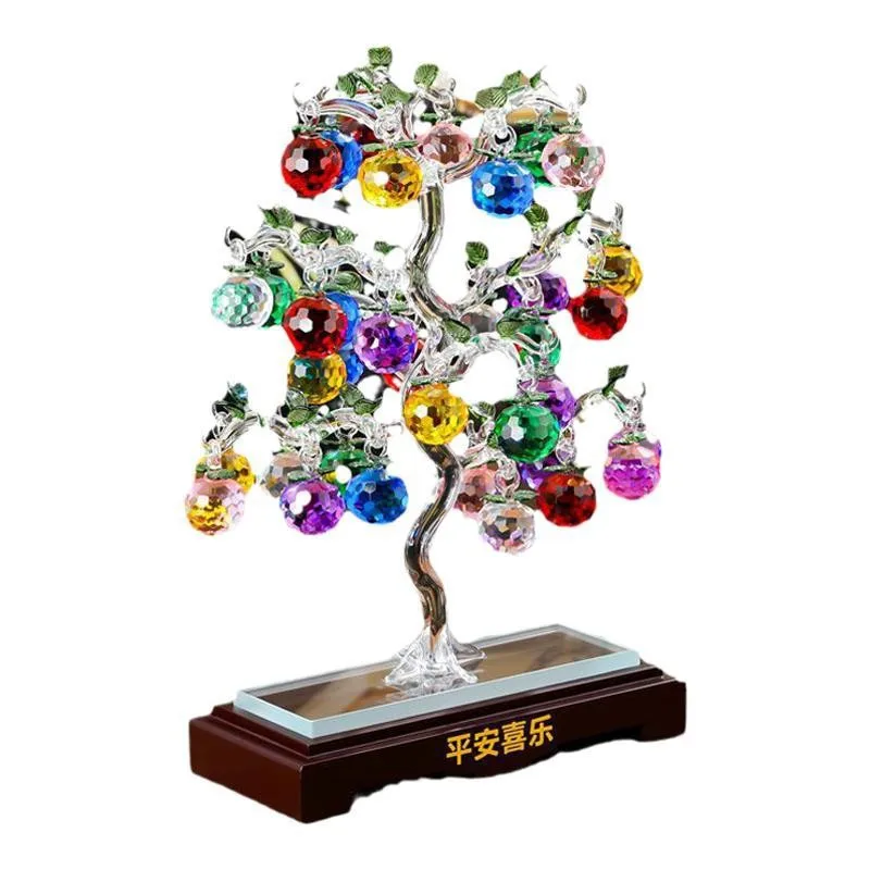 

Entrance crystal apple tree ornament high-end living room decoration