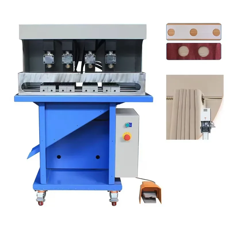 Hot Sale Multi-function Automatic Hydraulic Four Holes Curtain Eyelet Punch Equipment Punching Machine