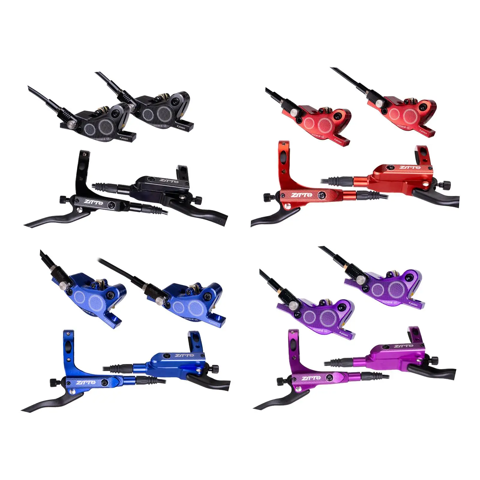 

MTB Bike Hydraulic Disc Brake Lever Set Oil Disc Brake Calipers Front 800mm Rear 1450mm Levers Repairing Parts Components