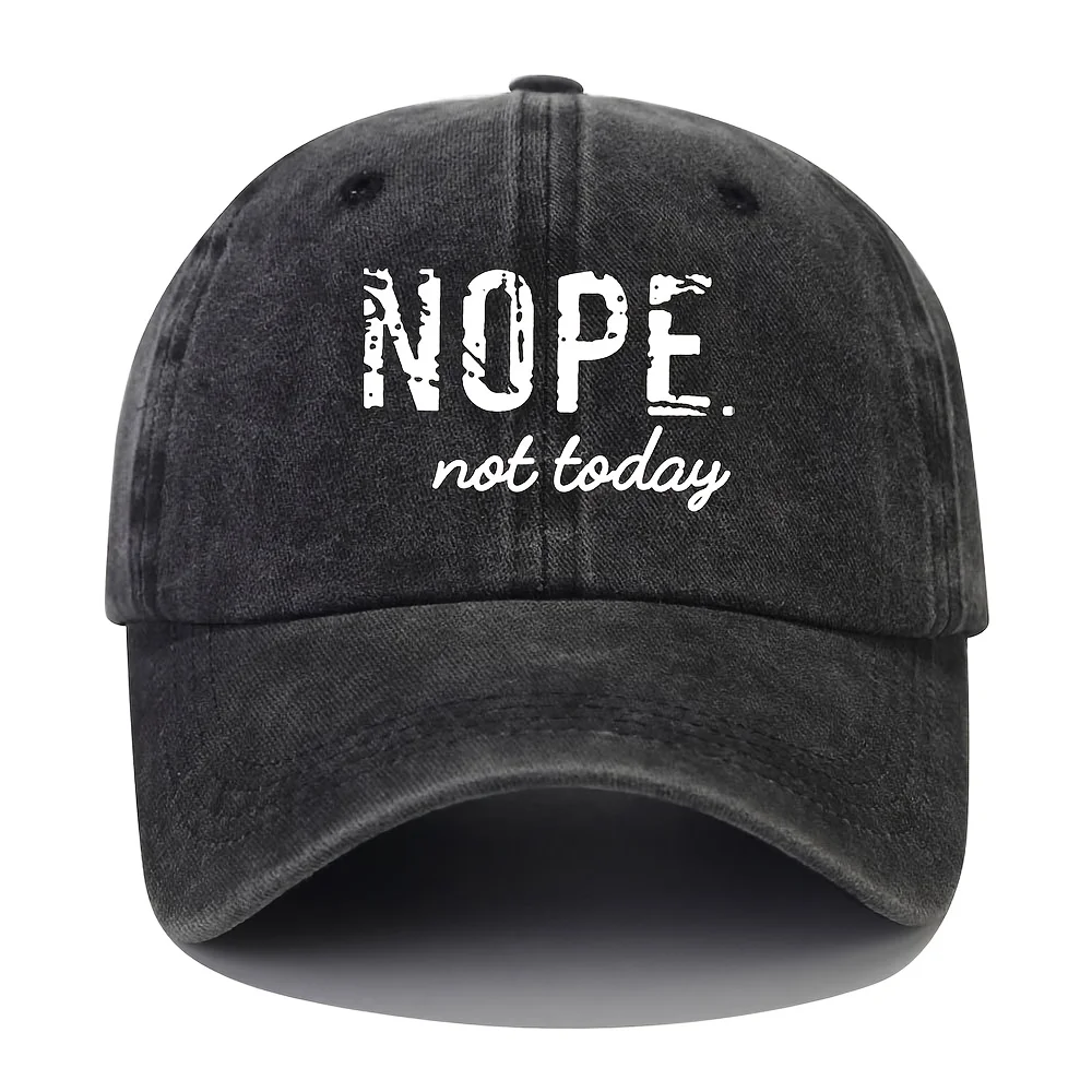 Регулируемая легкая бейсболка NOPE с потертостями — винтажная стираная синяя кепка с белыми надписями, шляпа унисекс для папы для мужчин и женщин,