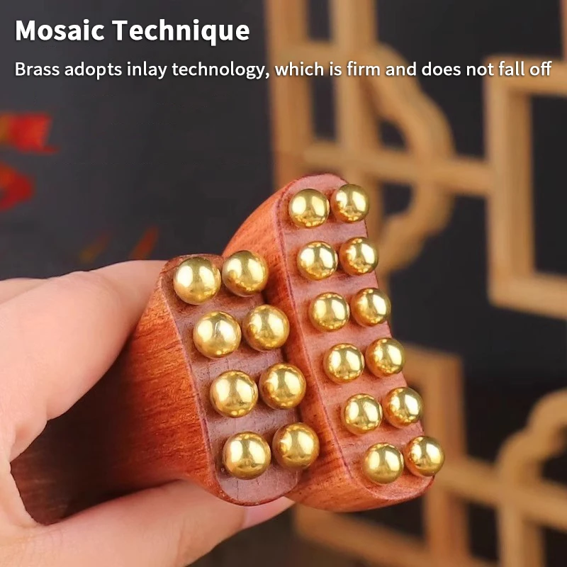 Latão ouro grânulo facial fáscia ferramenta de levantamento bochecha beleza massagem gua sha drenagem linfática massageador ponto gatilho relaxamento