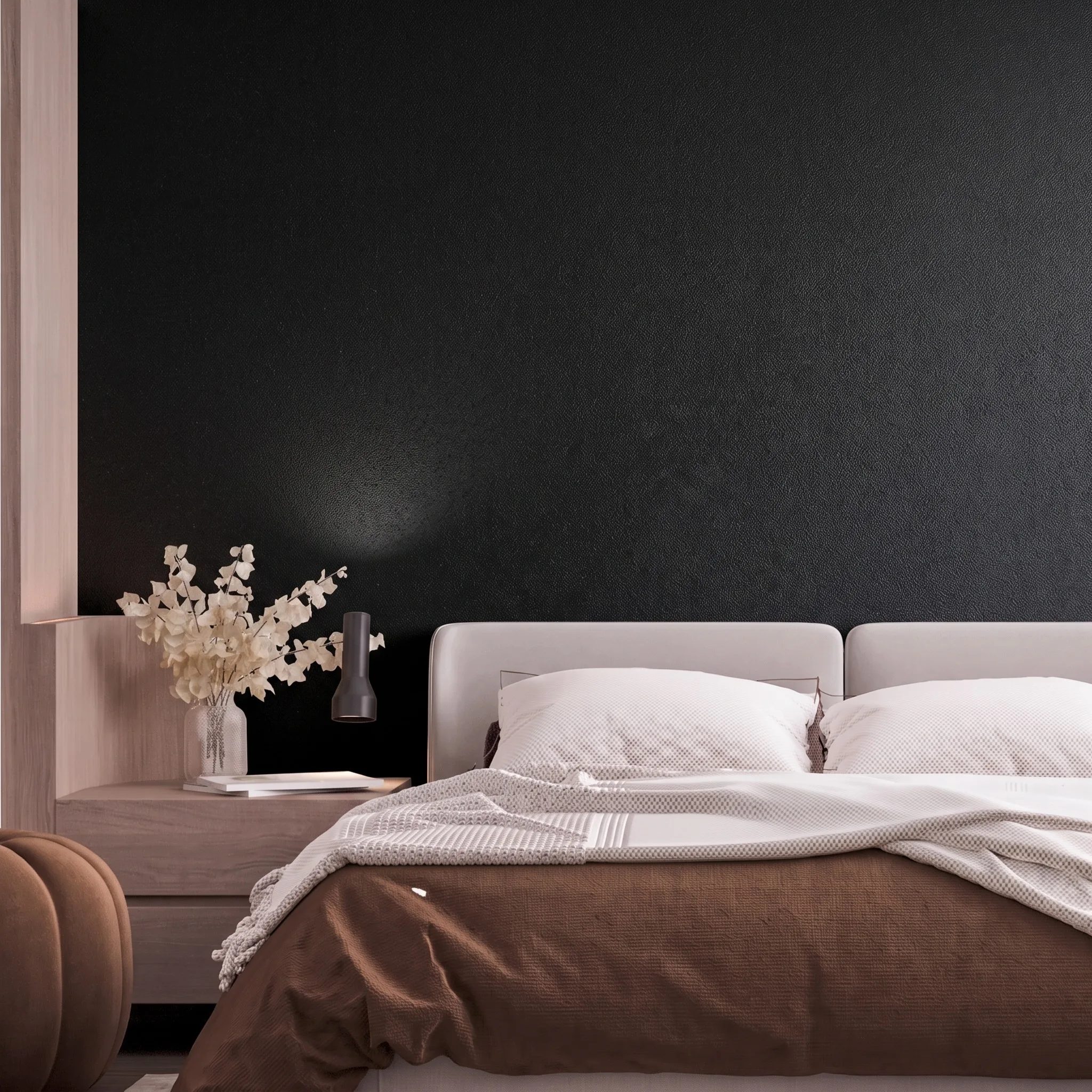 Thick Pure Black Waterproof Removable Wallpaper Matte PVC Self-Adhesive Contact Paper for Countertop Cupboard Shelf Decoration