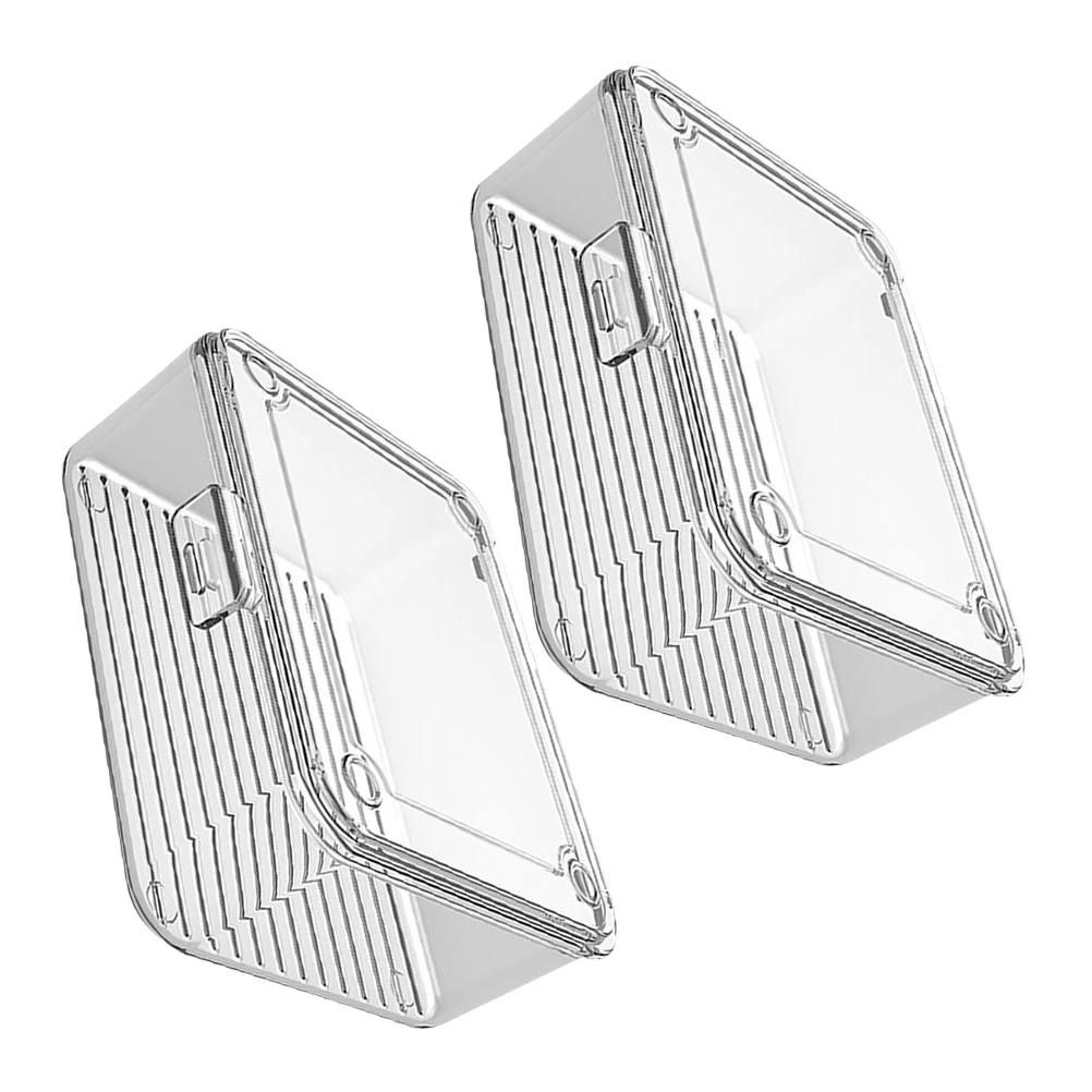 

2Pcs Compact Card Storage Box Clear Design for Fast Location and Safe Transport of Playing Cards Trading Card Storage Box Cases