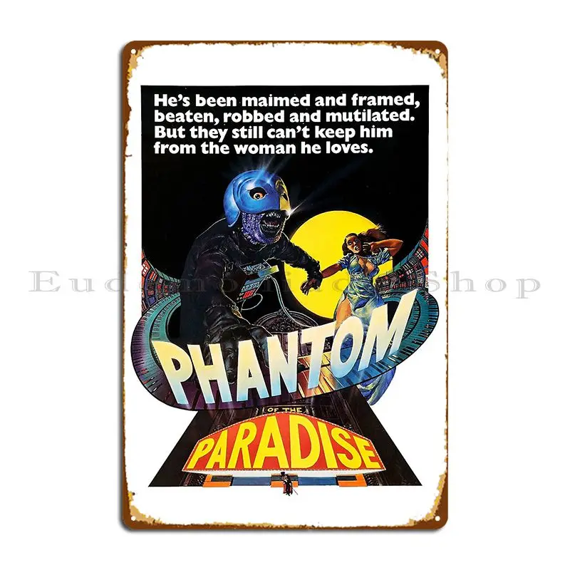 Phantom Of The Paradise Daftpunk Influence Collector Metal Plaque Wall Decor Classic Character Decoration Garage Tin Sign Poster