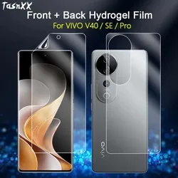 2 in 1 Front / Back Screen Protector For VIVO VIVO V40 SE Pro Clear Full Cover Soft Repairable Hydrogel Film -Not Tempered Glass