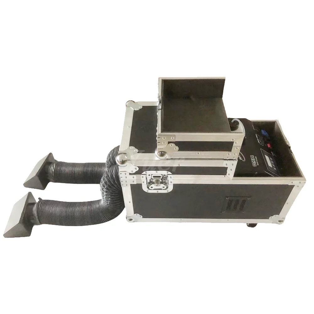 Low Lying Fog Machine 2000W Water Based Jumbo DMX Remote With Movable Flight Case Smoke Machine for Stage Party Wedding Event