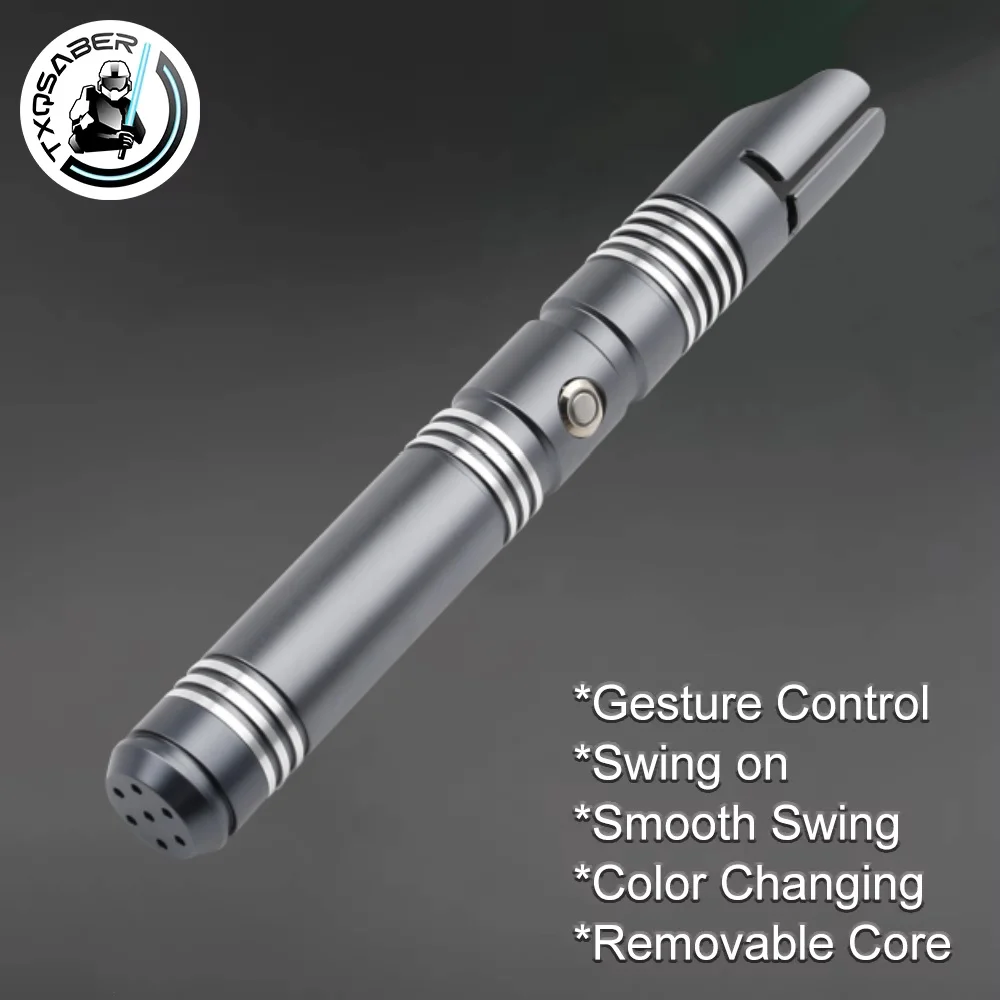 TXQSABER Lightsaber RGB Smooth Swing Heavy Dueling Metal Hilt Blaster Effect Color Changing Mandalorian Cosplay Luminous Sword