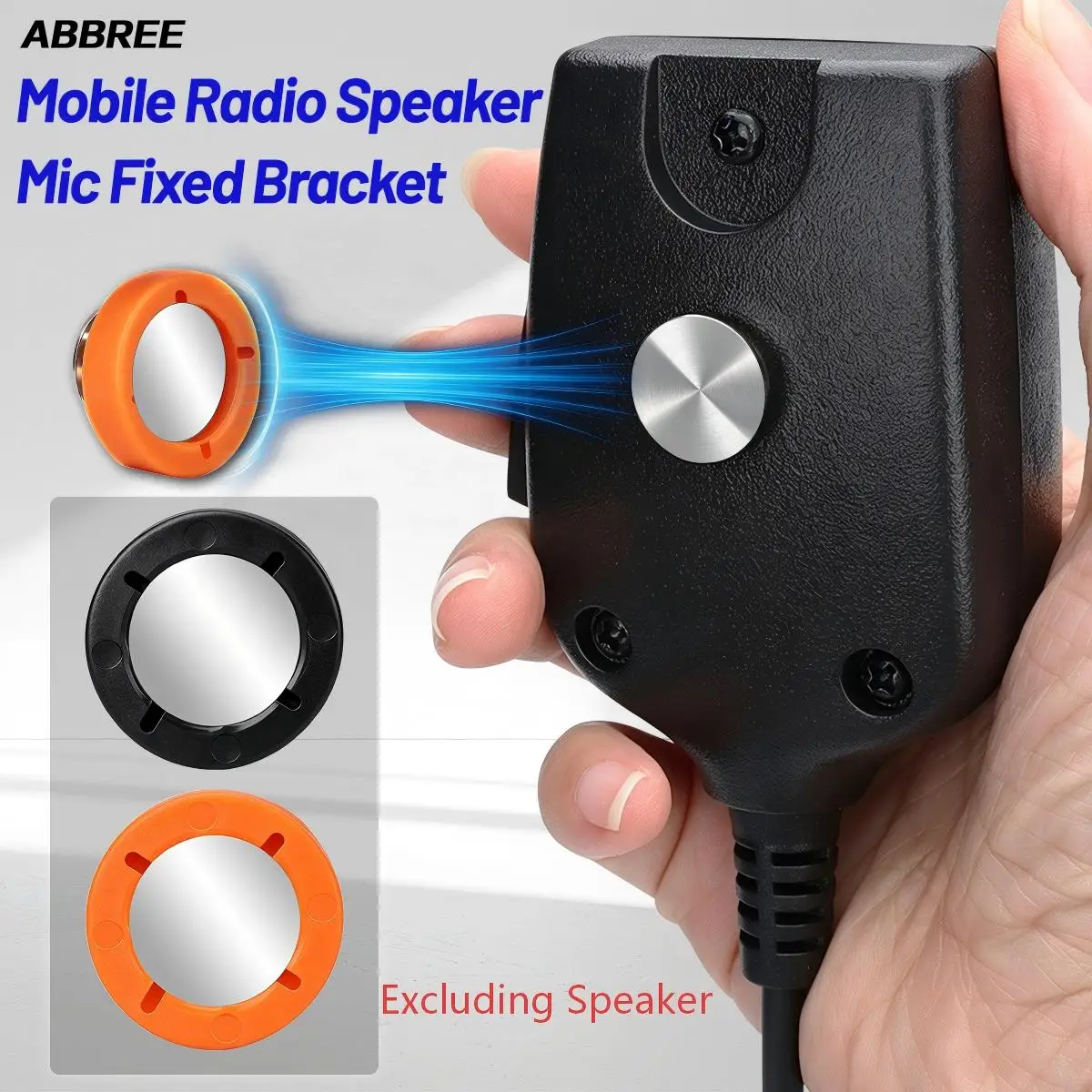 ABBREE Magnetic Mic Mount Fixed Bracket Car Mobile Radio CB Radio Hand Microphone Holder