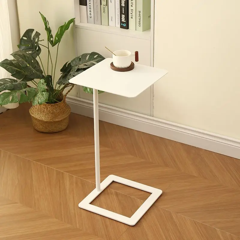 Minimalist Side Table Living Room Small Sofa Portable Bedside Compact Bedroom Nightstand Mobile Accent Space-Saving Shelf Modern