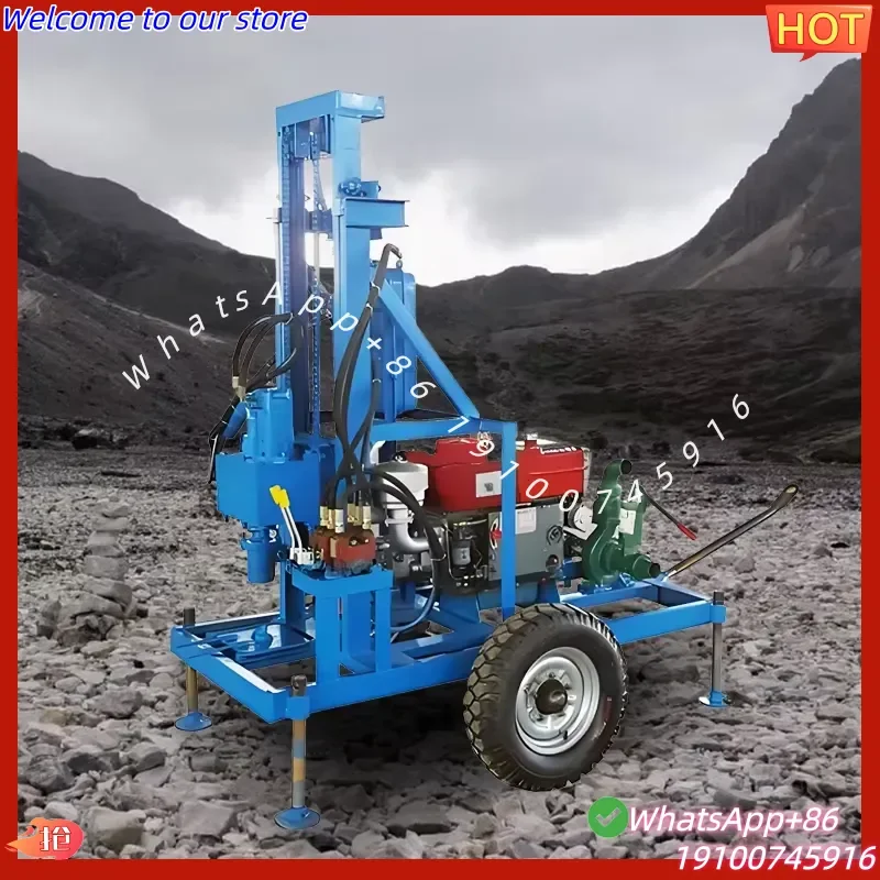 2026Hot Crawler Water Well Drill Rig for Hard Rock Drilling & Soil Sampling | Portable Mini Borehole Drilling Machine for